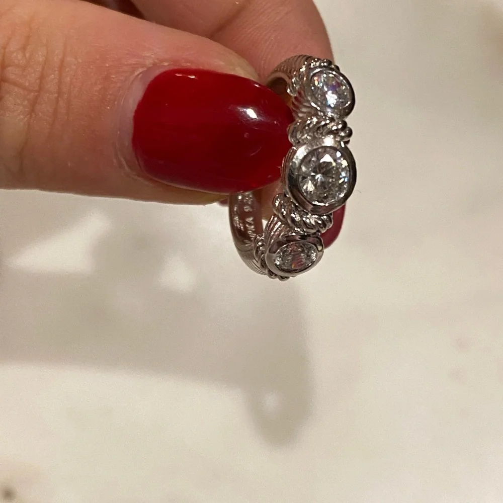 Judith Ripka Sterling silver CZ ring